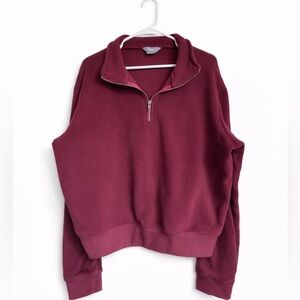 Natural Reflections Burgundy Quarter-Zip Sweatshirt